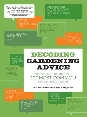 Decoding Gardening Advice - ebook